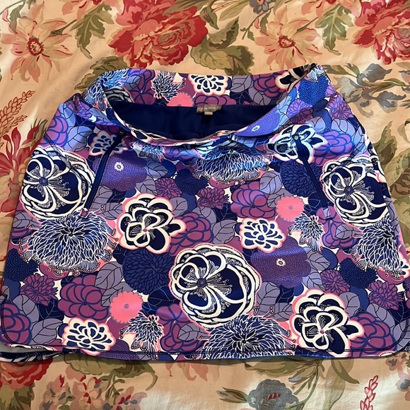 TALBOTS Size Medium Colorful Groovy Floral Fun Print Tennis Golf Squash $69 NEW - Picture 14 of 15